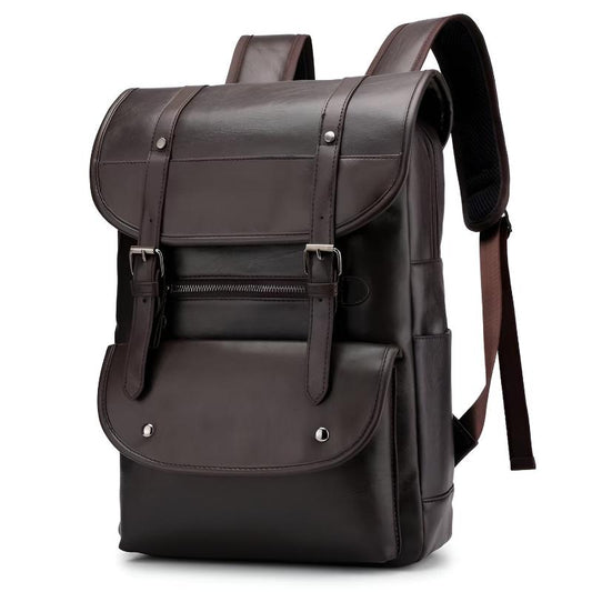 Logan Leather Structured Backpack | Flap Closure Backpack