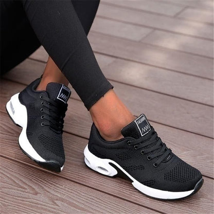 Women's Sneakers - Lightweight - Breathable Mesh - Shock-Absorbing Air Cushion Sole