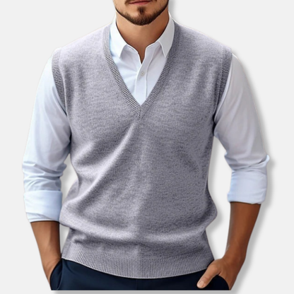 Filippo V-Neck Sweater Vest | Classic Fit Sweater Vest