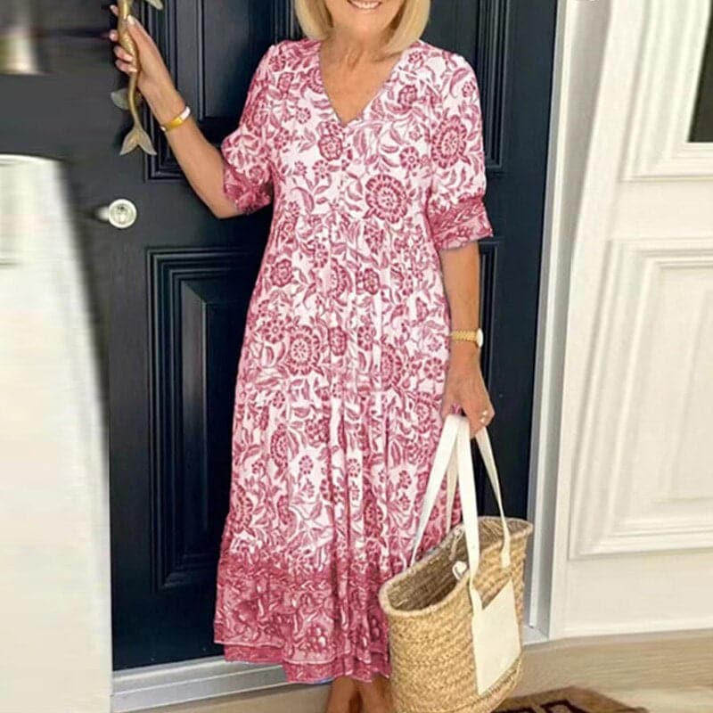 Jenna - Beautiful patterned cotton dress