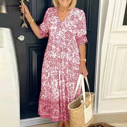 Jenna - Beautiful patterned cotton dress