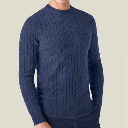 Teddy Regular Fit Cable Knit Sweater | Ribbed Cable Knit Sweater