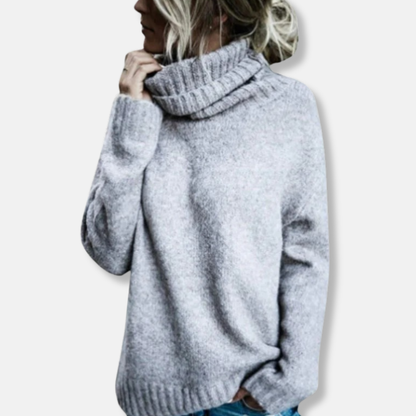 Molly Oversized Turtleneck Sweater | Ribbed Turtleneck Sweater