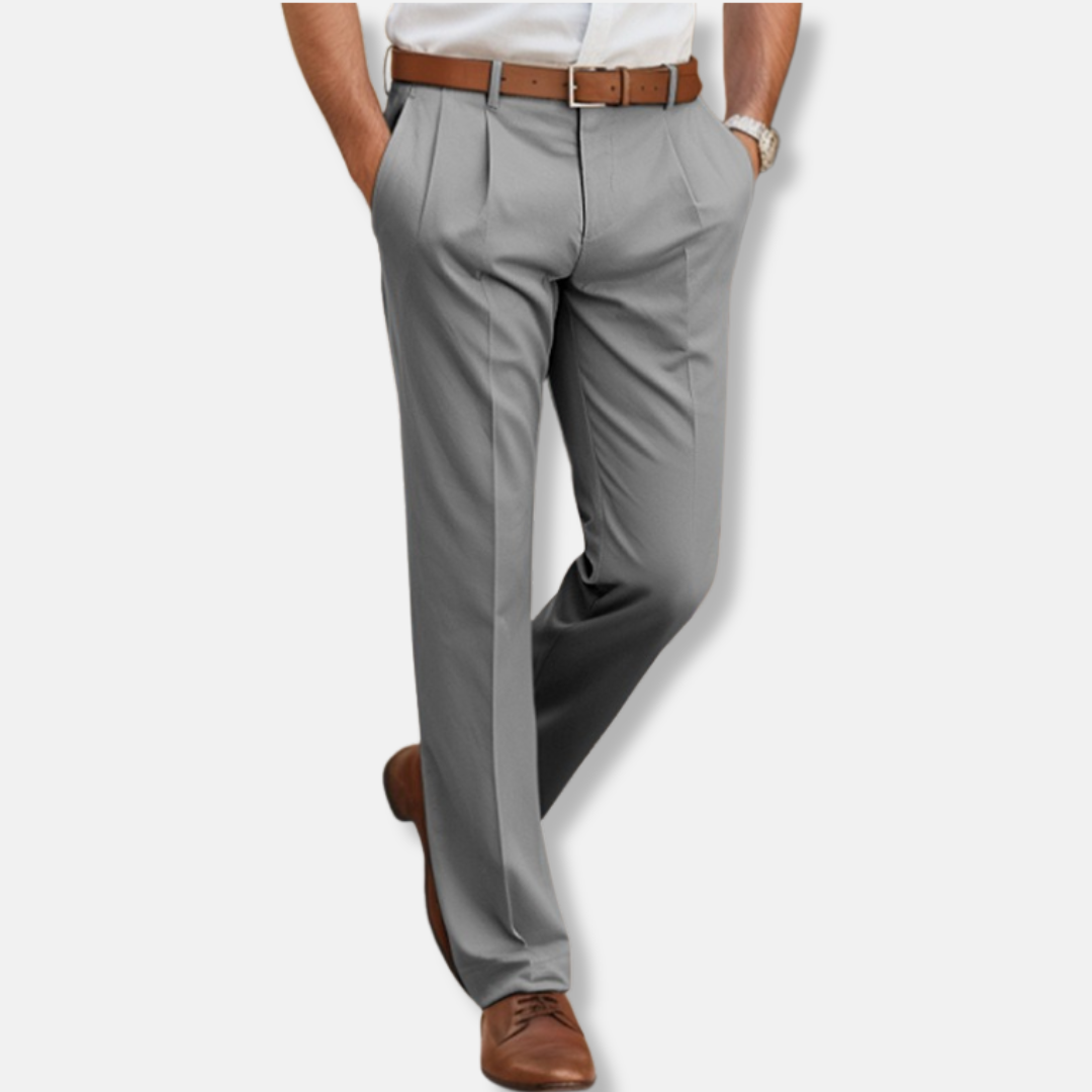 Domenico Classic Fit Trousers | Pleated Formal Trousers
