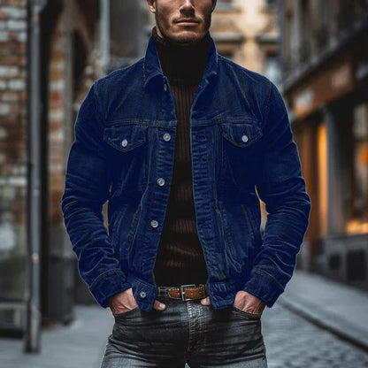 Men's Jacket – Structured Fit – Corduroy – Classic Cut – Button Front