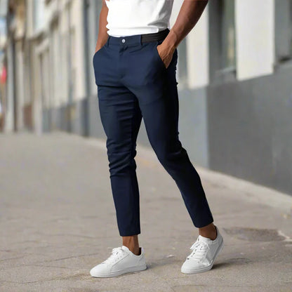 Herre Slim Fit Chinos – Bomullsstretch – Ankel Lengde – Komfortabel og Allsidig