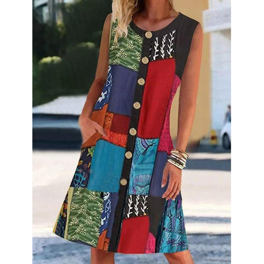 Daria - Designer Dress with Buttons