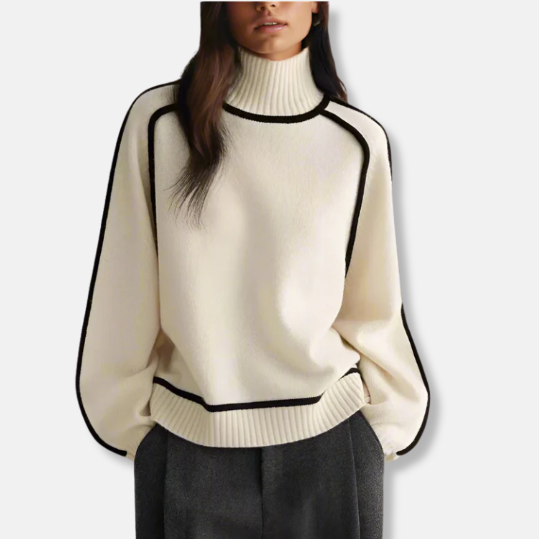Aria Oversized Turtleneck Sweater | Batwing Sleeves Sweater