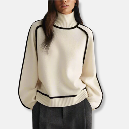 Aria Oversized Turtleneck Sweater | Batwing Sleeves Sweater