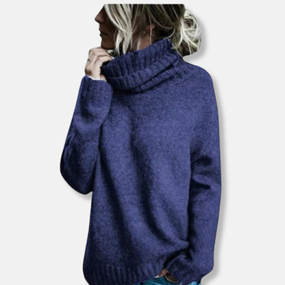 Molly Oversized Turtleneck Sweater | Ribbed Turtleneck Sweater