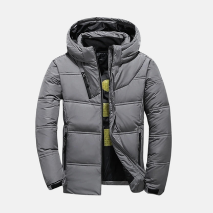 Men’s Jacket - Synthetic - Quilted Construction - Hooded - Hip Length