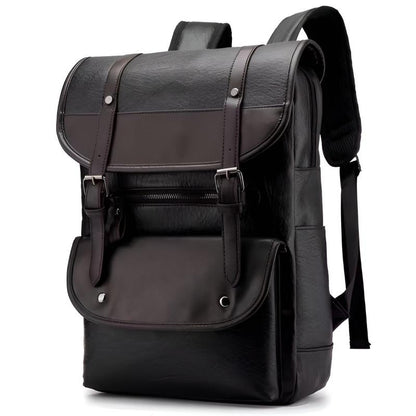 Isaac Leather Structured Backpack | Flap Closure Backpack