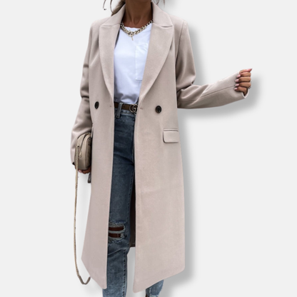 Zara Wool Tailored Fit Long Coat | Double-Breasted Coat