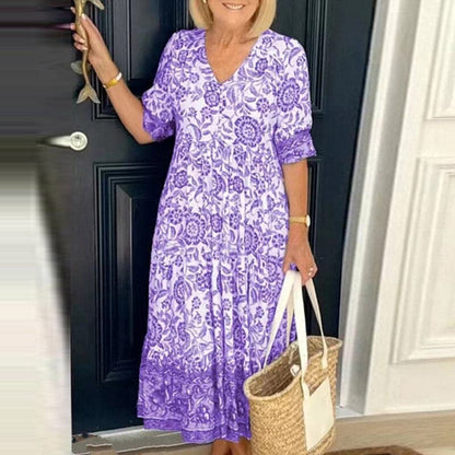 Jenna - Beautiful patterned cotton dress