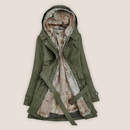 Gabriella Faux Fur Lined Parka | Hooded Mid-Thigh Parka