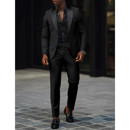 Men's Suit – Slim Fit – Satin Shawl Collar – Two-Piece Formal Set