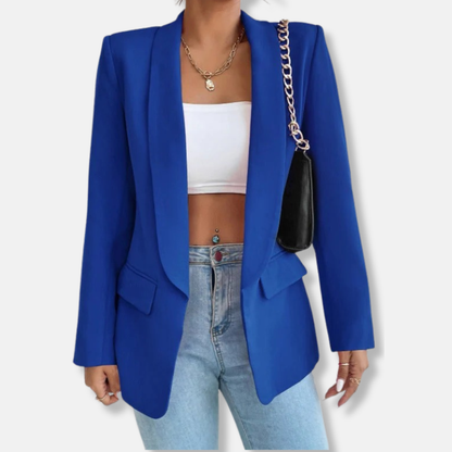 Thea Tailored Fit Blazer | Notch Lapel With Flap Pockets Blazer