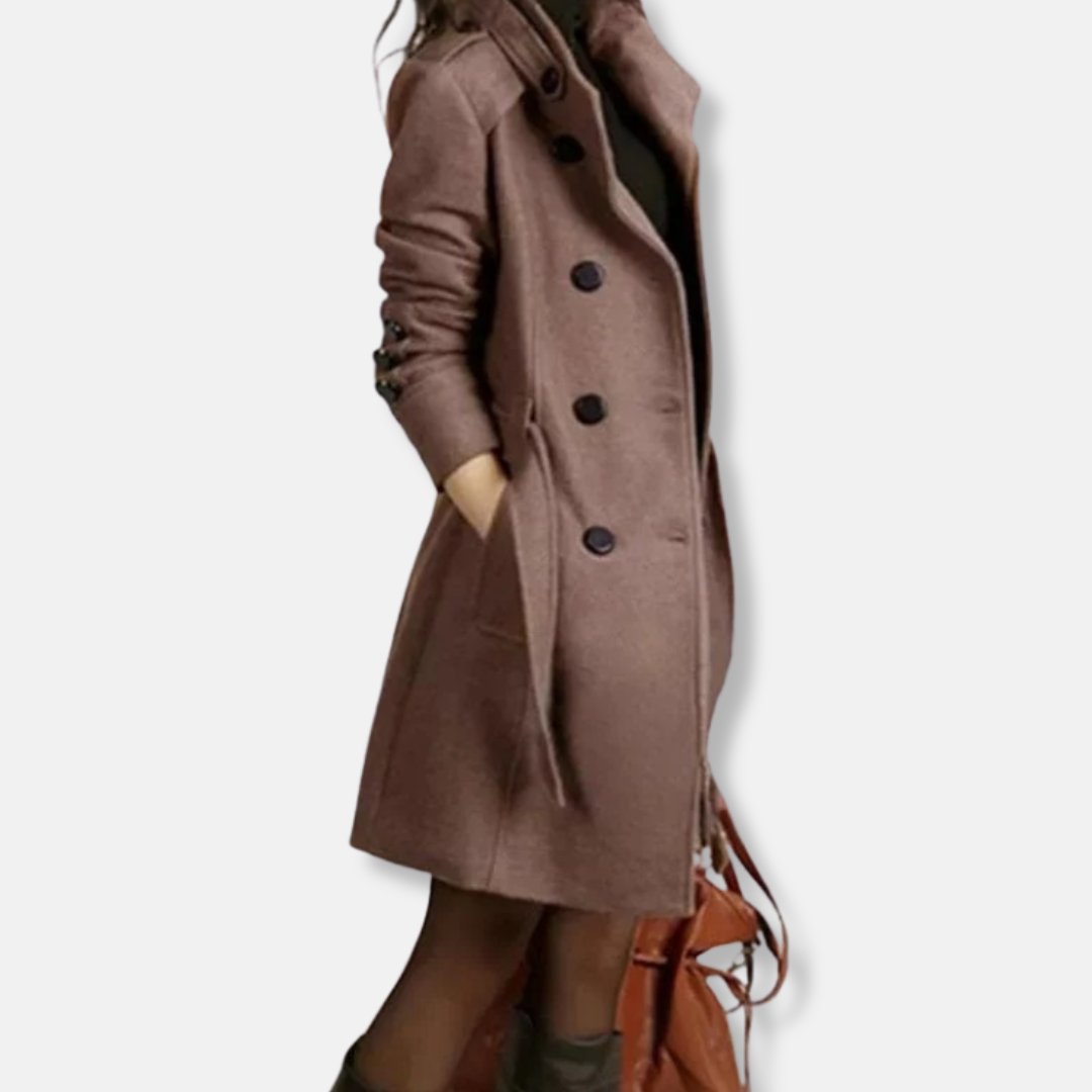 Elizabeth Wool Tailored Trench Coat | Belted Trench Coat