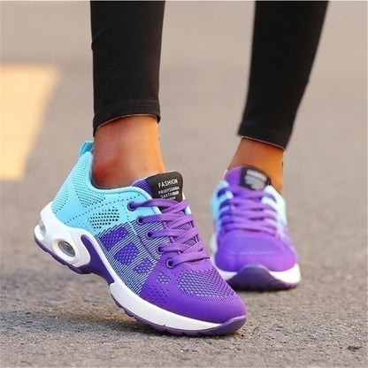 Women's Sneakers - Lightweight - Breathable Mesh - Shock-Absorbing Air Cushion Sole
