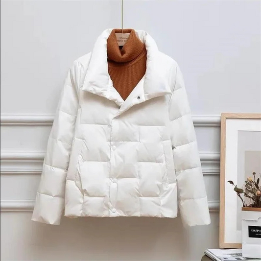 Viola Quilted Puffer | Turtleneck Puffer Jacket