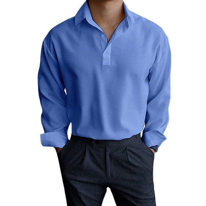 Herreskjorte - Klassisk Design - Skjult Knepping - Regular Fit - Lange Ermer