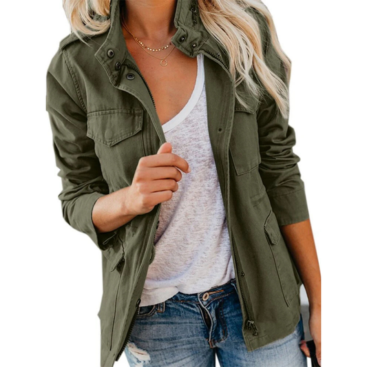 Women's Jacket – Relaxed Fit – Breathable Fabric – Zipper – Practical Pockets