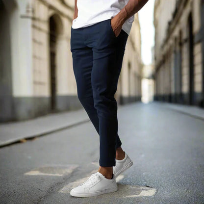 Herre Slim Fit Chinos – Bomullsstretch – Ankel Lengde – Komfortabel og Allsidig