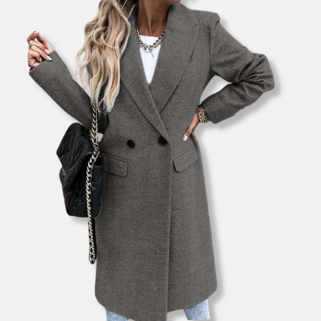 Zara Wool Tailored Fit Long Coat | Double-Breasted Coat