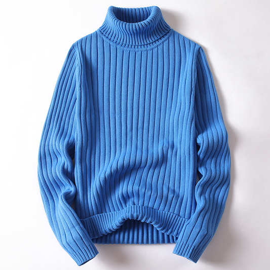 Women's Turtleneck Sweater - Ribbed Knit - Comfortable and Elegant Fit