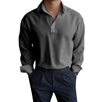 Herreskjorte - Klassisk Design - Skjult Knepping - Regular Fit - Lange Ermer
