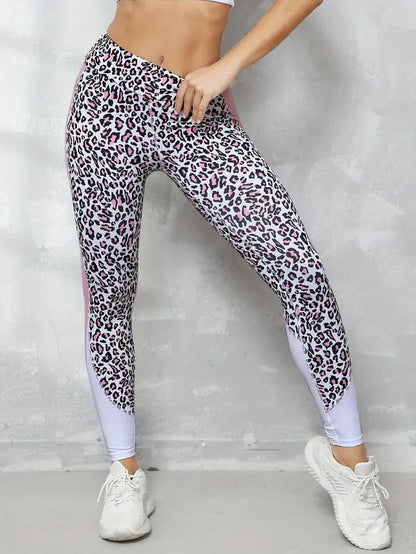 Dame Leggings – Dyreprint – Tettsittende Passform – Full Lengde – Elastisk Midje