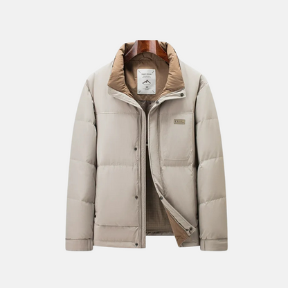 Men’s Jacket - Regular Fit - Hip Length - Stand Collar - Full Zip Closure
