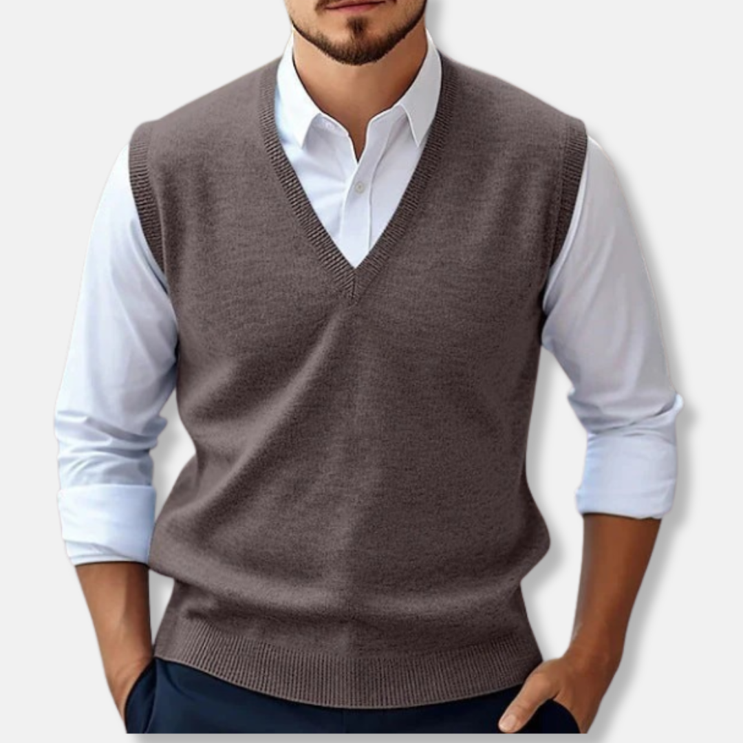 Filippo V-Neck Sweater Vest | Classic Fit Sweater Vest