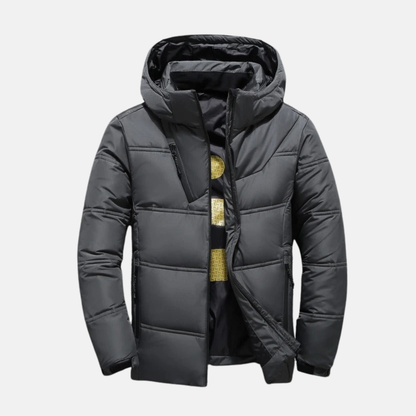 Men’s Jacket - Synthetic - Quilted Construction - Hooded - Hip Length