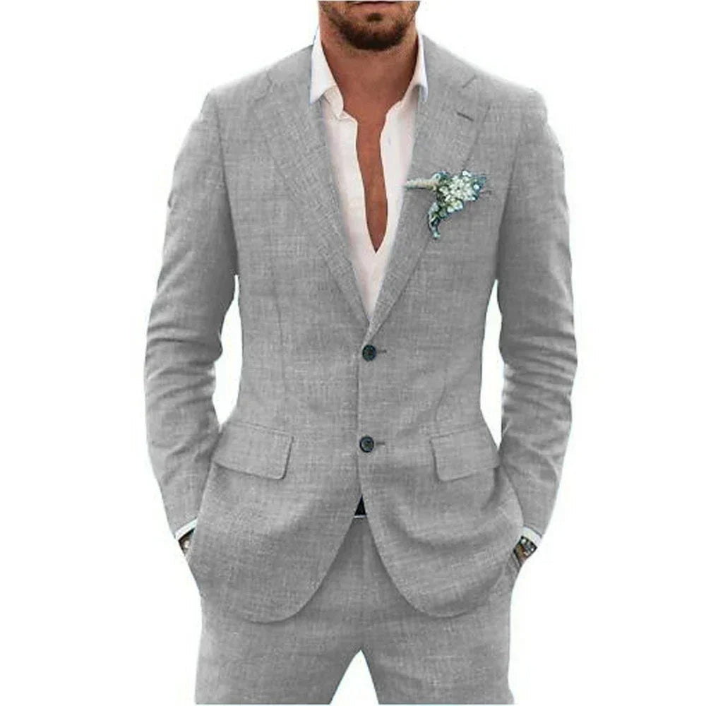 Men's Blazer – Slim Fit – Two-Button Closure – Breathable Blend Fabric