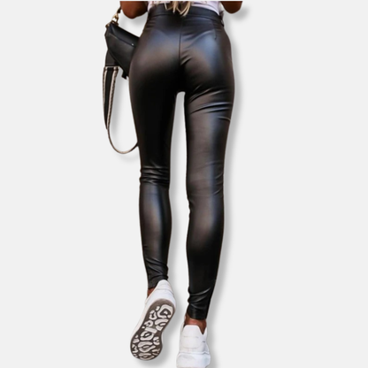 Bella Leather Skinny Pants | High Waist Ankle-Length Pants