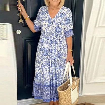 Jenna - Beautiful patterned cotton dress