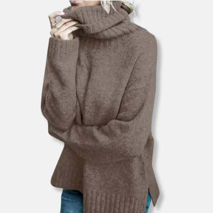 Molly Oversized Turtleneck Sweater | Ribbed Turtleneck Sweater