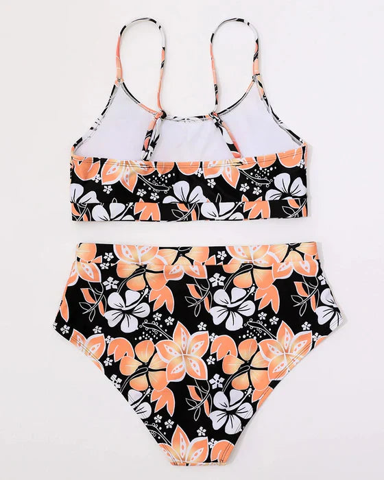 Women's Bikini Set – High Waist – Tank Top – Floral Print – Breathable Fabric