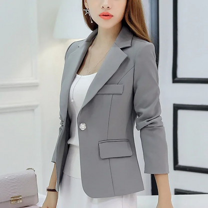 Women's Blazer – Tailored Fit – Structured Silhouette – Single-Button Closure