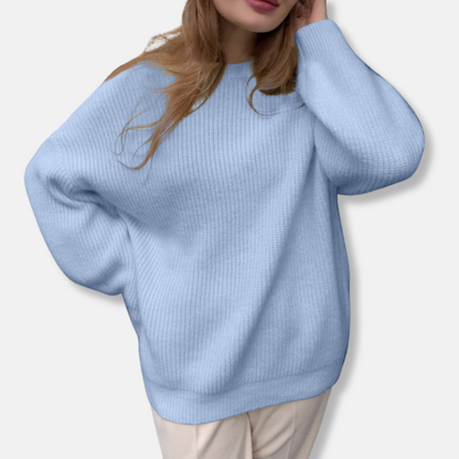 Women's Sweater – Soft Knit – Ribbed Texture – Oversized Fit – Long Sleeves