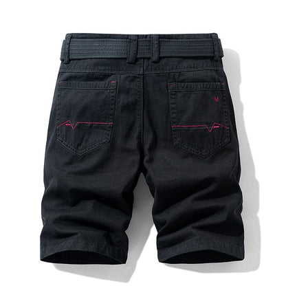 Herre Shorts - Skreddersydd Design - Belte inkludert - Komfortabel Bomullsblanding