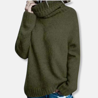 Molly Oversized Turtleneck Sweater | Ribbed Turtleneck Sweater