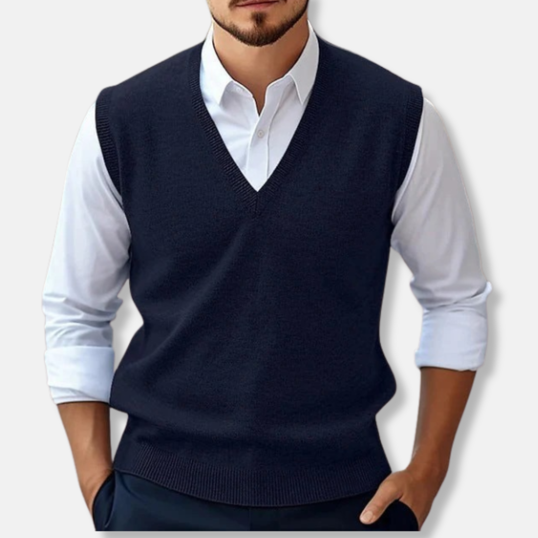 Filippo V-Neck Sweater Vest | Classic Fit Sweater Vest