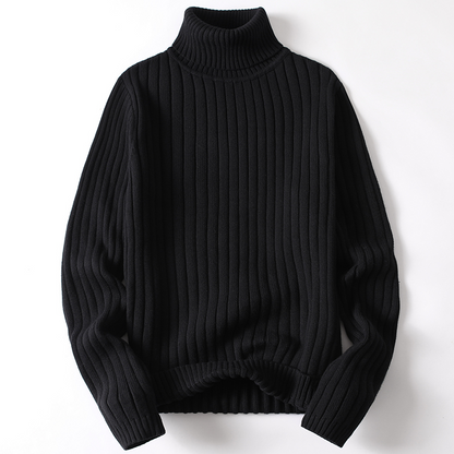 Women's Turtleneck Sweater - Ribbed Knit - Comfortable and Elegant Fit