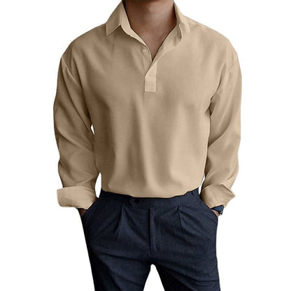 Herreskjorte - Klassisk Design - Skjult Knepping - Regular Fit - Lange Ermer
