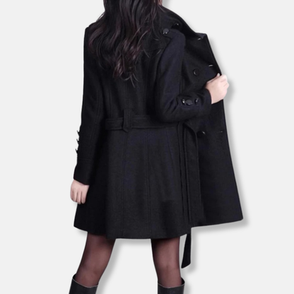 Elizabeth Wool Tailored Trench Coat | Belted Trench Coat