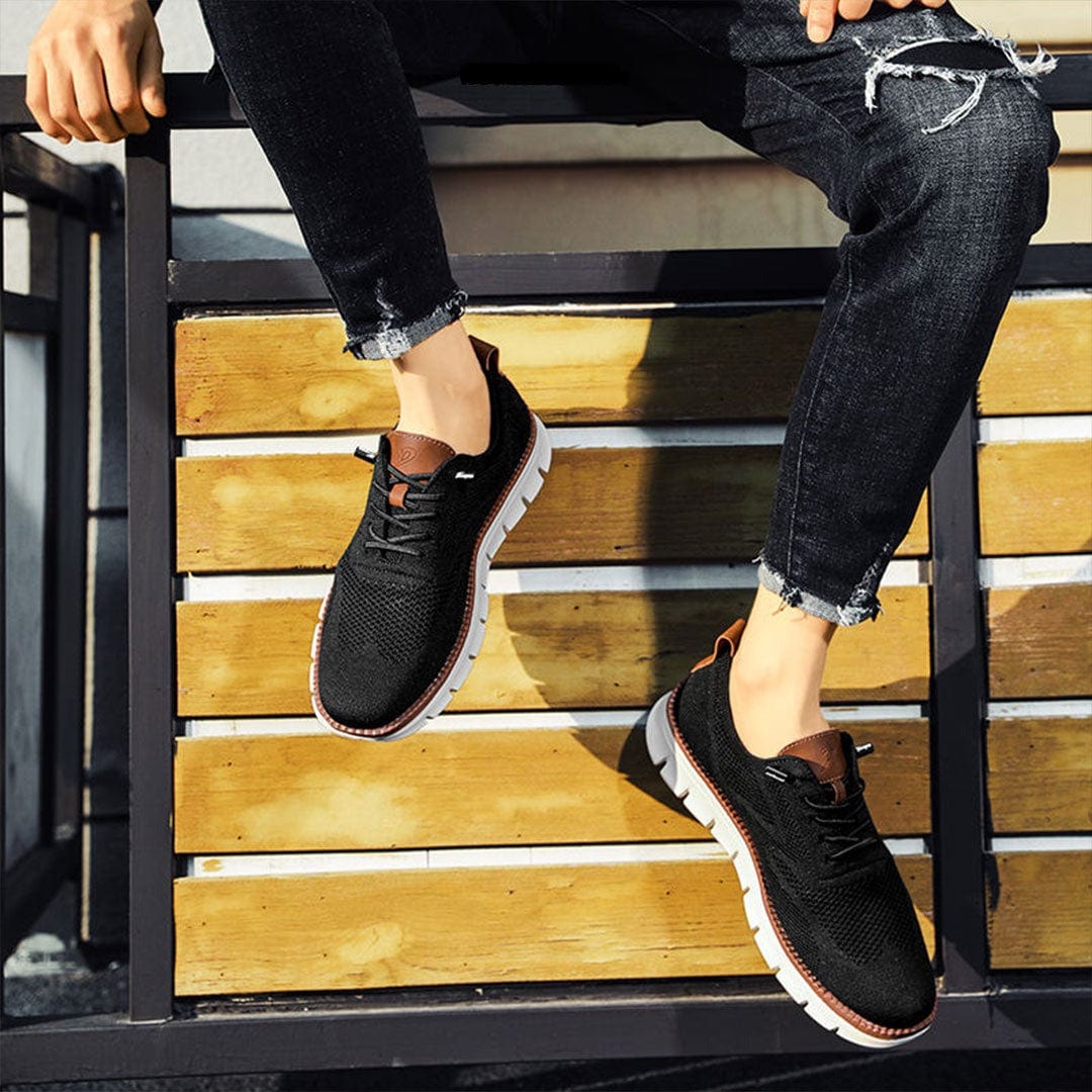 Herresneakers – Pustende Strikket Overdel – Støttende Såle – Komfortabel Hverdagsbruk
