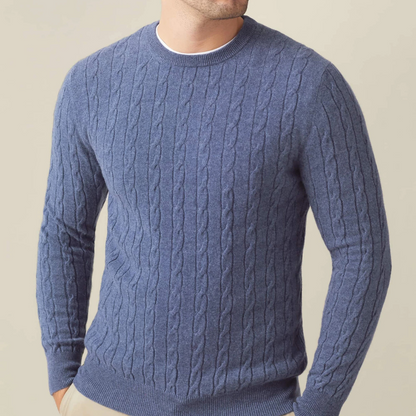 Teddy Regular Fit Cable Knit Sweater | Ribbed Cable Knit Sweater