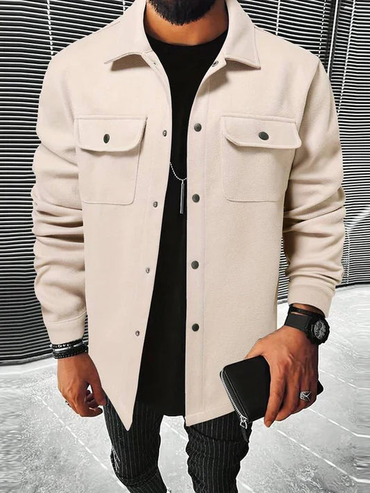 Men's Jacket – Structured Fit – Luxurious Fabric – Chest Pockets – Everyday Style
